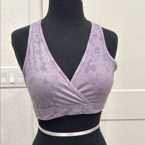 Alphalete Purple V-Neck Sports Bra Wireless
